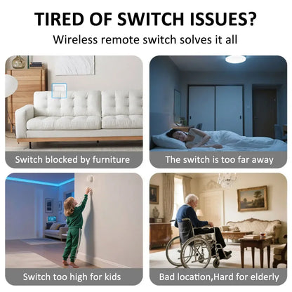 Smart Remote Control Light Switch Wireless 1Set Button Pusher Tool Automatic Bedroom Home Bedroom Switch